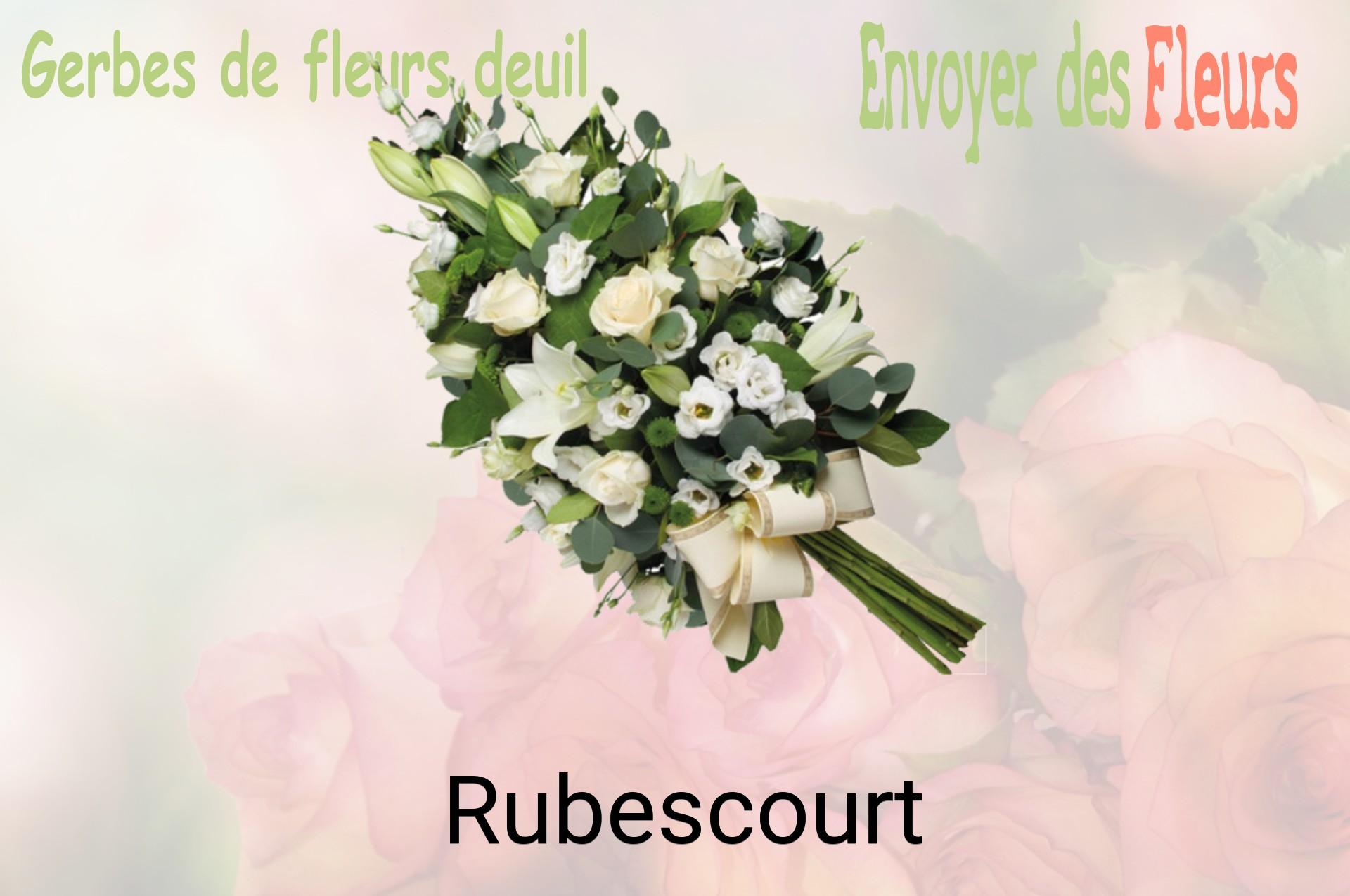 Gerbe de fleurs de deuil livrée à Rubescourt
